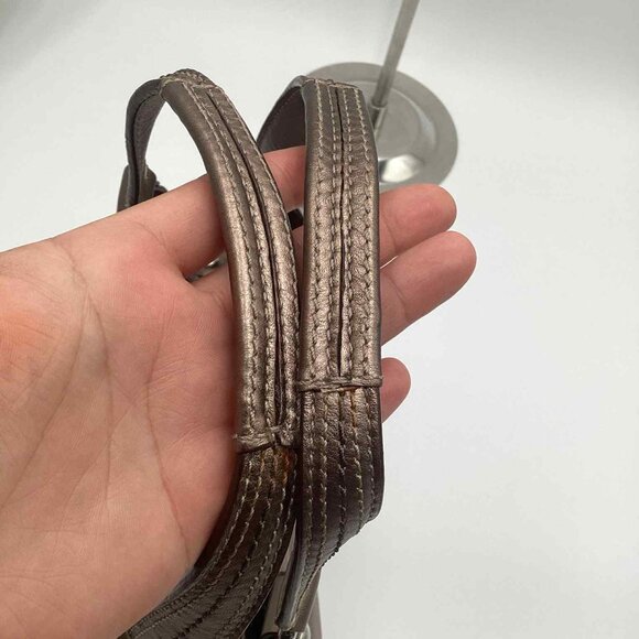 Coach Soho Lynn Metallic Bronze Leather Buckle Shoulder Bag - Picture 7 of 12